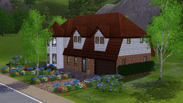 Sims 3 — Suuri - 4br, 1.5ba by Flexina — Family home with kitchen, livingroom and one office. Nice garden, one garage.