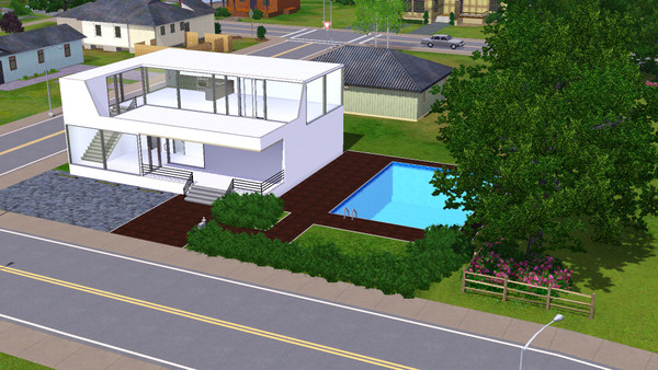 Sims 3 — Student Home by Linnerd — A home for 3 students, with a pool