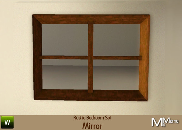 Sims 3 — NK Farmhouse BR 4-Panel Mirror by MoMama — A mirror with four panels for four times the good looks. By MoMama.