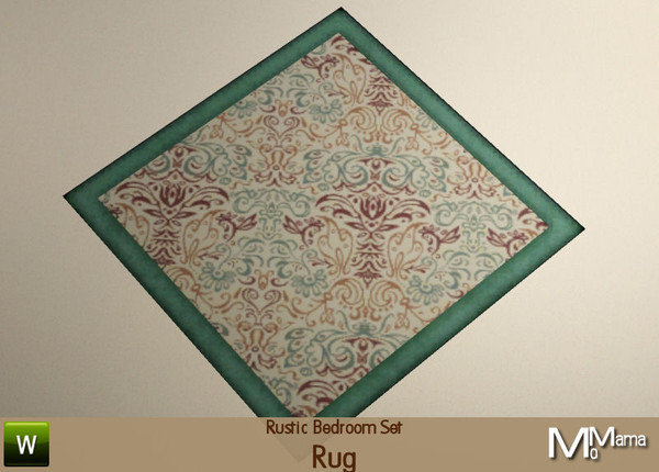 Sims 3 — NK Farmhouse BR Diamond Rug by MoMama — A rug rotated in a diamond design. By MoMama. TSRAA.