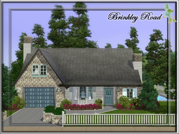 Sims 3 — Brinkley Road by JCIssette — This beautiful little cottage-styled home is warm and inviting with its teal blue