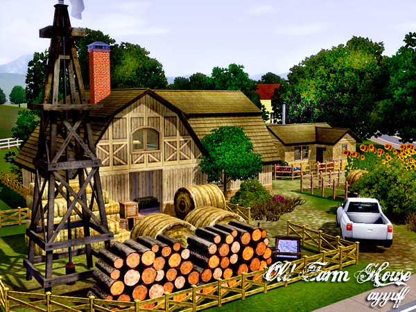 Sims 3 — Old Farm  by ayyuff — 40x30 fully furnished and decorated farm house with 3 bedrooms,2 bathrooms No Expansion