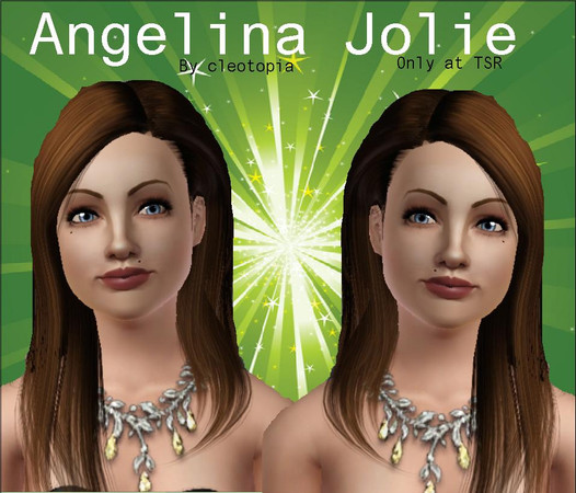 Sims 3 — Angelina Jolie by TSR Archive — Here's Angelina Jolie. Famous actress, wife of Brad pitt, one of the most wonder