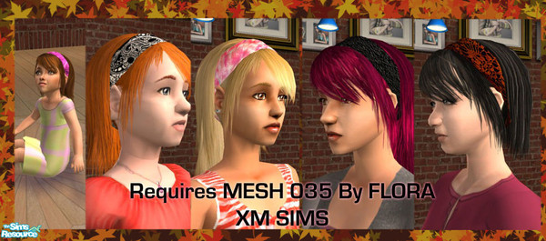 Sims 2 — Haircut and recolors of  XMSims Hair Mesh 035 by DarkMoon689 — This are my recolor, retextures and slight alpha