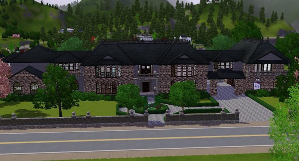 Sims 3 — Summer Hill Manor by smokethegreens — Large Mansion with 3 bedrooms, 2 and a half bathrooms, 3 living spaces,