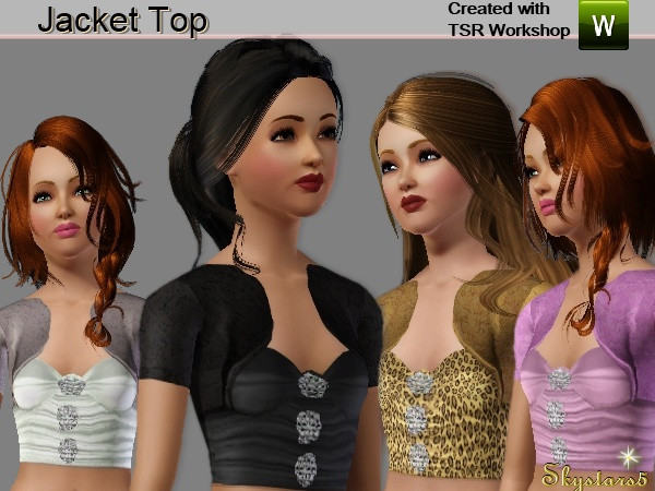 Sims 3 — Jacket Top by skystars5 — Fun short jacket and top.