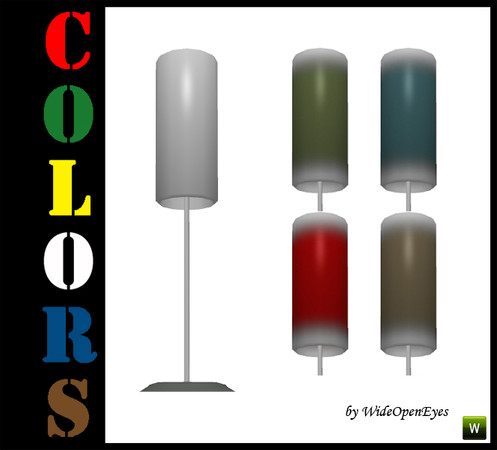 Sims 3 — Colors Table Light by wideopeneyes — This is the table lamp of my Colors collection. It has a plain version you
