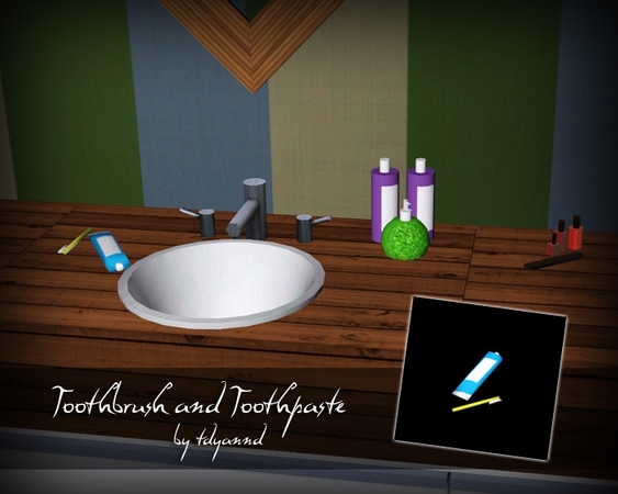 Sims 3 — Bathroom Clutter Toothbrush and Paste by tdyannd — by tdyannd for TSR