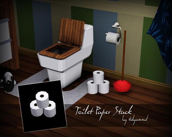 Sims 3 — Bathroom Clutter - Toilet Paper Stack by tdyannd — From a set of 6 new meshes; these items are decorative ONLY.