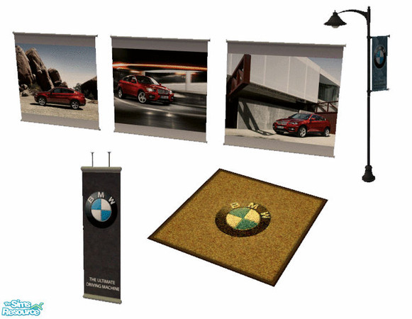 Sims 2 — BMW Luxury Showroom Items by mpg2003 — Designed to be used with BMW Luxury Showroom lot. 