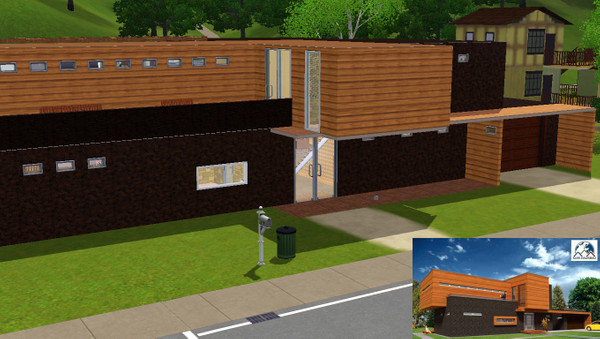 Sims 3 — Oblong Box Lot by littlebillie — Modern designer lot made my littlebillie -