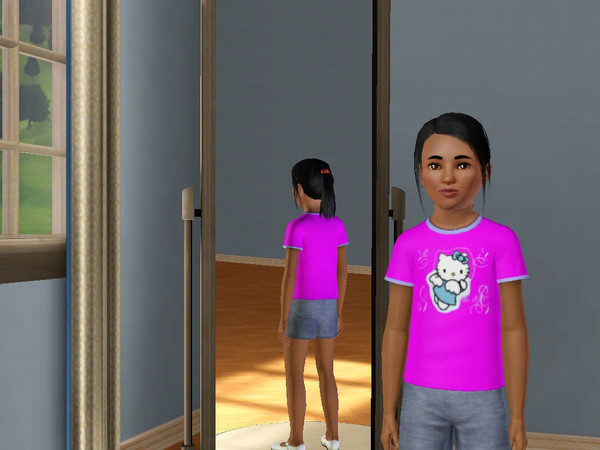Sims 3 — cfHelloKitty_Tee by lynzuii86 — Hello Kitty top for girls, The files comeas in the purple colour but as you can