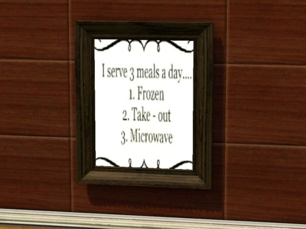 Sims 3 — Kitchen Quote by jadepanther198303 — Wall Art