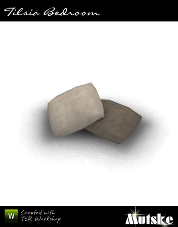Sims 3 — Tilsia Pillows by Mutske — Part of the Tilsia Bedroom. 2 Recolorable parts. 3 Variations. Made by Mutske@TSR.