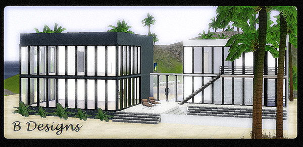 Sims 3 — B Designs 7 Modern Beach House by littleb920 — B Designs 7 Modern Beach House is a two story modern villa. Open