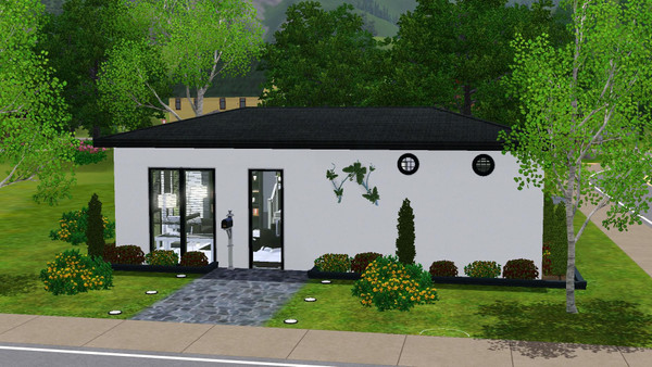 Sims 3 — Dambu - 1br, 1ba by Flexina — A nice home for one simmer or a pair. Open livingspace with split levels. Garage