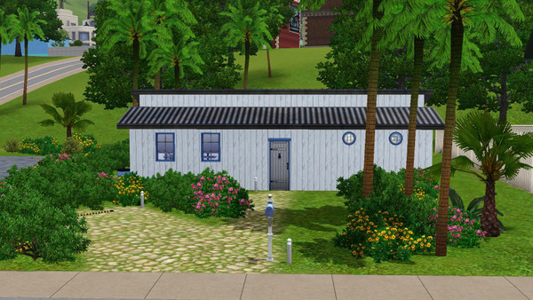 Sims 3 — Baycrib - 1br, 1ba by Flexina — Open livingspace for one simmer or a pair. Nice garden with one parking space.