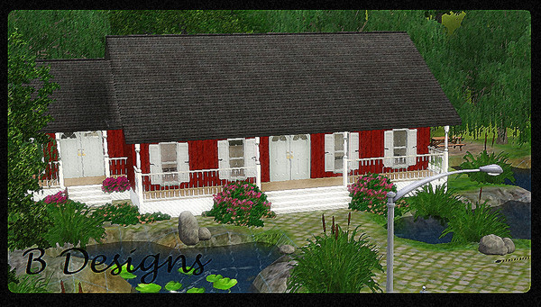 Sims 3 — B Designs 8 Traditional Pond House by littleb920 — B Designs 8 Traditional Pond House. This two bedroom and one