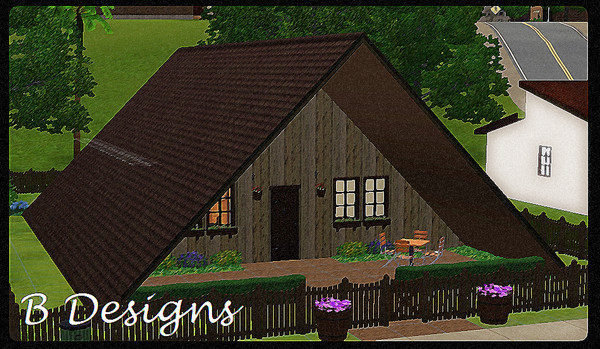 Sims 3 — B Designs 10 A-Frame House by littleb920 — B Designs 10 A-Frame house is perfect for the Sim who likes the