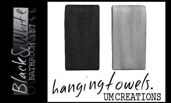 Sims 3 — UM Hanging Towels by UM_Creations — Stylish decoration for bathrooms and kitchens. Two variations - two