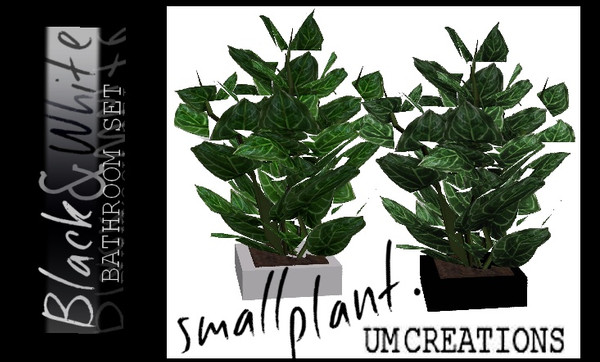 Sims 3 — UM Small Plant by UM_Creations — New plant for your beautiful houses. Four variations - One recolorable part.