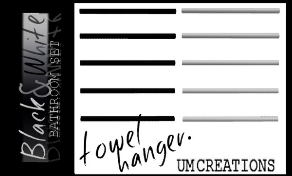 Sims 3 — UM Towel Hanger  by UM_Creations — Modern designed towel hanger for your bathroom. Two variations - one