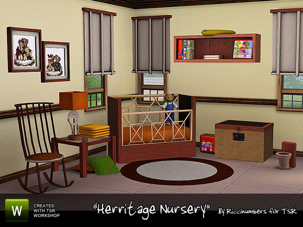 Sims 3 — Herritage Nursery by TheNumbersWoman — Ahhhh, A Nursery for the wee ones. Yes you can now afford to have the kid