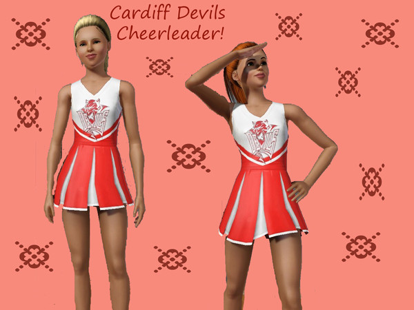 Sims 3 — Cardiff devils cheerleader by dons123 — Cardiff devils cheerleadering outfit, a must have for your sims.