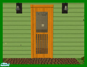 Sims 2 — Screen Door by rebecah — Screen door - Mesh 