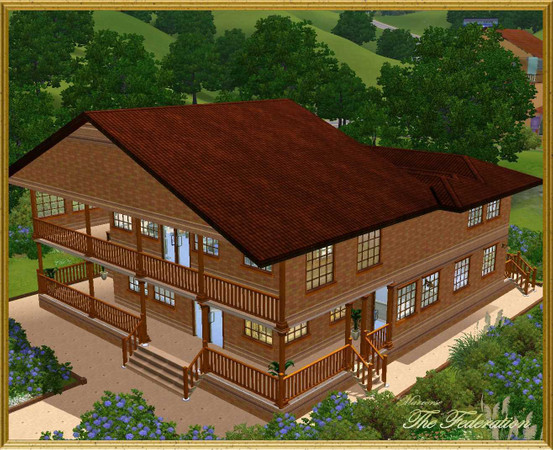 Sims 3 — The Federation  by marcorse — 2 storey Aussie Federaton home with the iconic wraparound verandahs. 2dbl bedrms,