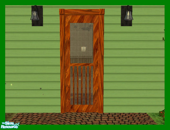 Sims 2 — Screen Door Recolor  by rebecah — Wood Recolor for my Screen Door