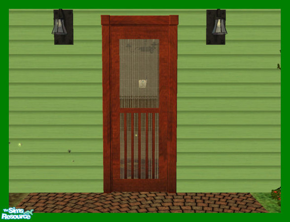 Sims 2 — Screen Door Recolor by rebecah — Wood Recolor for my Screen Door