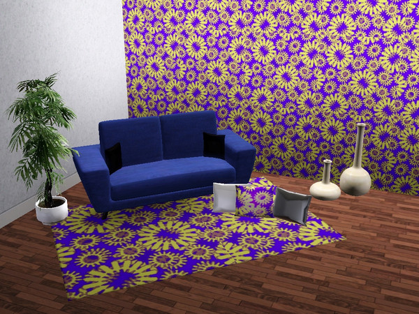 Sims 3 — Funky flowers by matomibotaki — fabric textile 