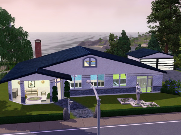 Sims 3 — Blue Florida by maxi king — A nice home with pool and pond for your sims to enjoy!