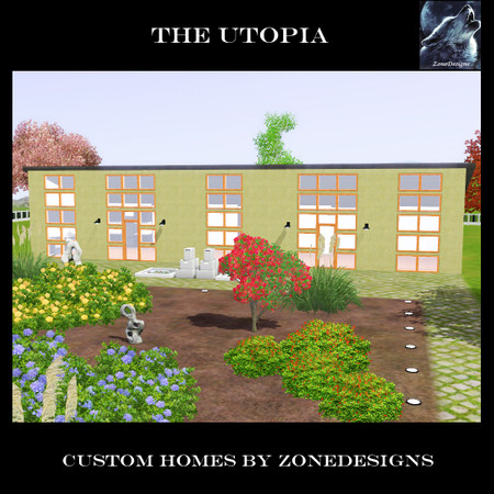 Sims 3 — The Utopia by ZoneDesigns — This incredible ultra-modern home with it's open floor plan and stunning views from