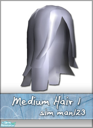 Sims 2 — Medium Hair 1 - MESH by sim_man123 — Mesh for 'Medium Hair 1'. Vibrantly animated and bouncy. Available for