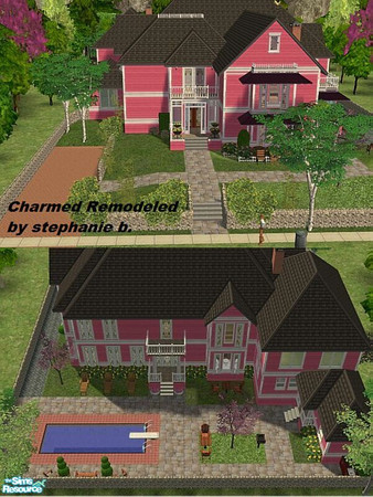 Sims 2 — Charmed Again (Remodeled) by stephanie_b. — MUST SEE FINAL REMODEL/CHARMED Layout! Partially decorated