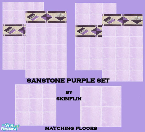 Sims 2 — sandstone purple set by skinflin — soft mauve sandstone tiles..