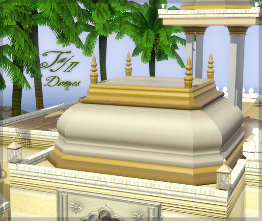 Sims 3 — Taj dome II. - 4-tile by senemm — A set of 7 different sized indian/arabian style domes. (sizes: 2x2, 2x2 tall,