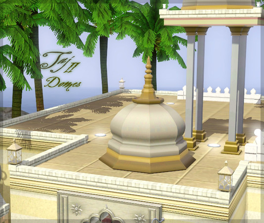 Sims 3 — Taj dome II. - 2-tile - type 1. by senemm — A set of 7 different sized indian/arabian style domes. (sizes: 2x2,