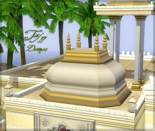 Sims 3 — Taj dome II. - 3-tile by senemm — A set of 7 different sized indian/arabian style domes. (sizes: 2x2, 2x2 tall,