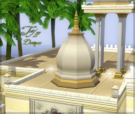 Sims 3 — Taj dome II. - 2-tile - type 2. by senemm — A set of 7 different sized indian/arabian style domes. (sizes: 2x2,