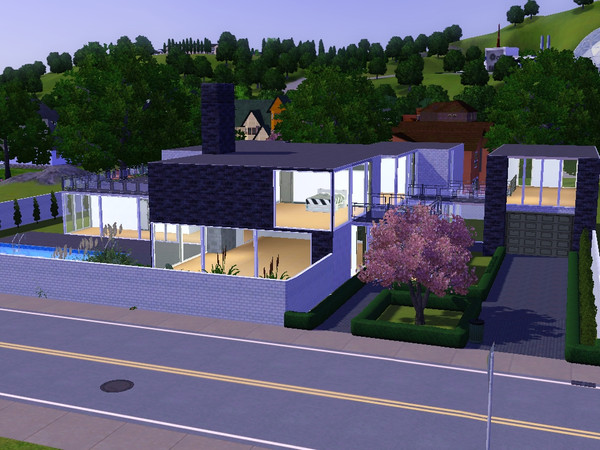 Sims 3 — Nicholas Drive by skagrl7250 — 2 bedrooms, 3 bathrooms, office, family room, garage, pool.