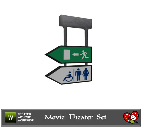 Sims 3 — Movie Theater_Signs by mensure — Movie Theater_Signs by mensure. Recolorable.
