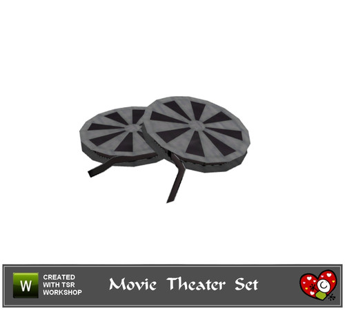 Sims 3 — Movie Theater_Movie Film Reels by mensure — Movie Theater_Movie Film Reels by mensure. Recolorable two parts.