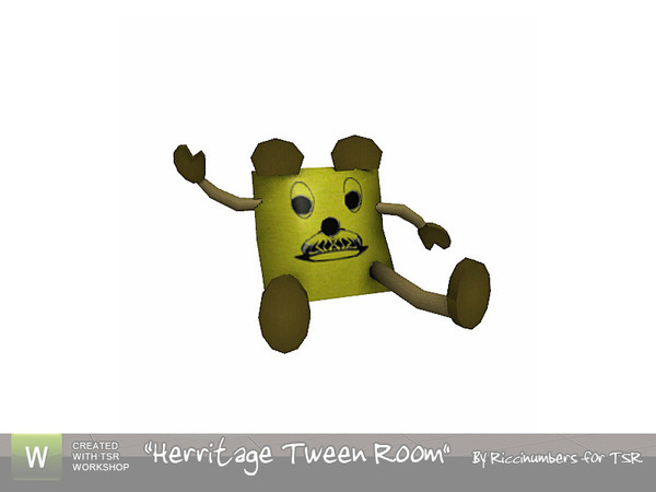 Sims 3 — Herritage Tween Room Mr Blob by TheNumbersWoman — What is it? Heck if I know but it goes on the bed. By
