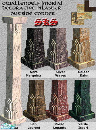 Sims 2 — Dwallendelf - Moria Pilaster - Outside Corner by 71robert13 — Inspried by the columns in the Great City of