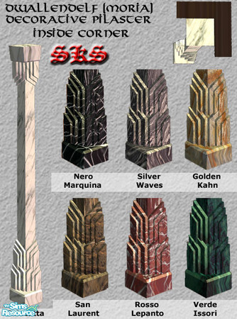 Sims 2 — Dwallendelf - Moria Pilaster - Inside Corner by 71robert13 — Inspried by the columns in the Great City of
