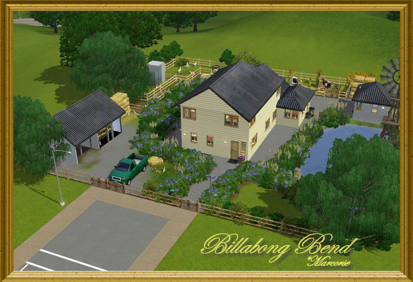 Sims 3 — Billabong Bend by marcorse —  When Bill A'Bong took over the family farm it was in a sad state of repair, but he