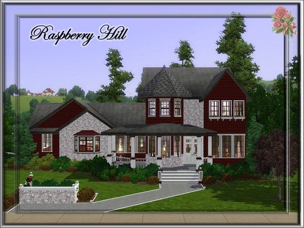 Sims 3 — Raspberry Hill by JCIssette — This modern Victorian will make any neighborhood look stylish. The beautiful stone